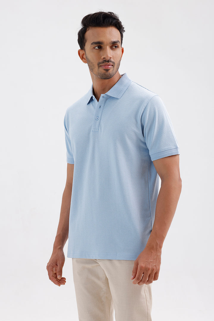 Baby Blue Polo T-Shirt for Men by Canton Polo