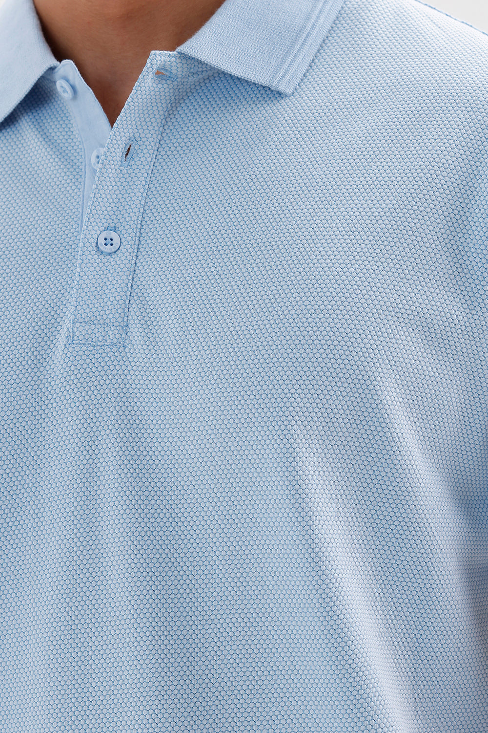 Men's Baby Blue Canton Polo T-Shirt