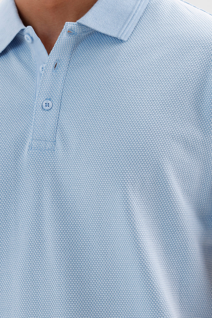 Men's Baby Blue Canton Polo T-Shirt
