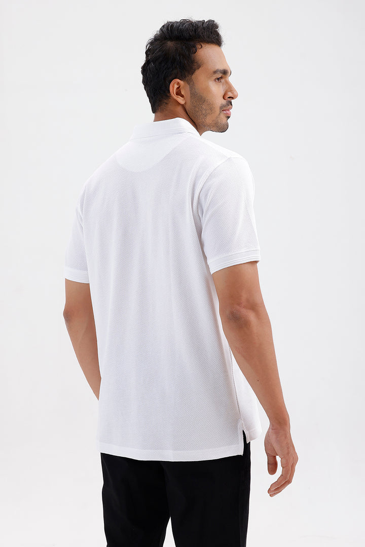 Canton Polo Men's Cloud White Cotton T-Shirt