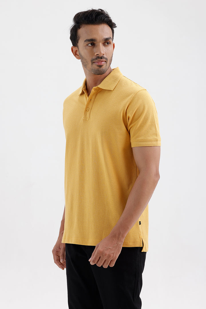 Stylish Golden Amber Canton Polo Men's T-Shirt