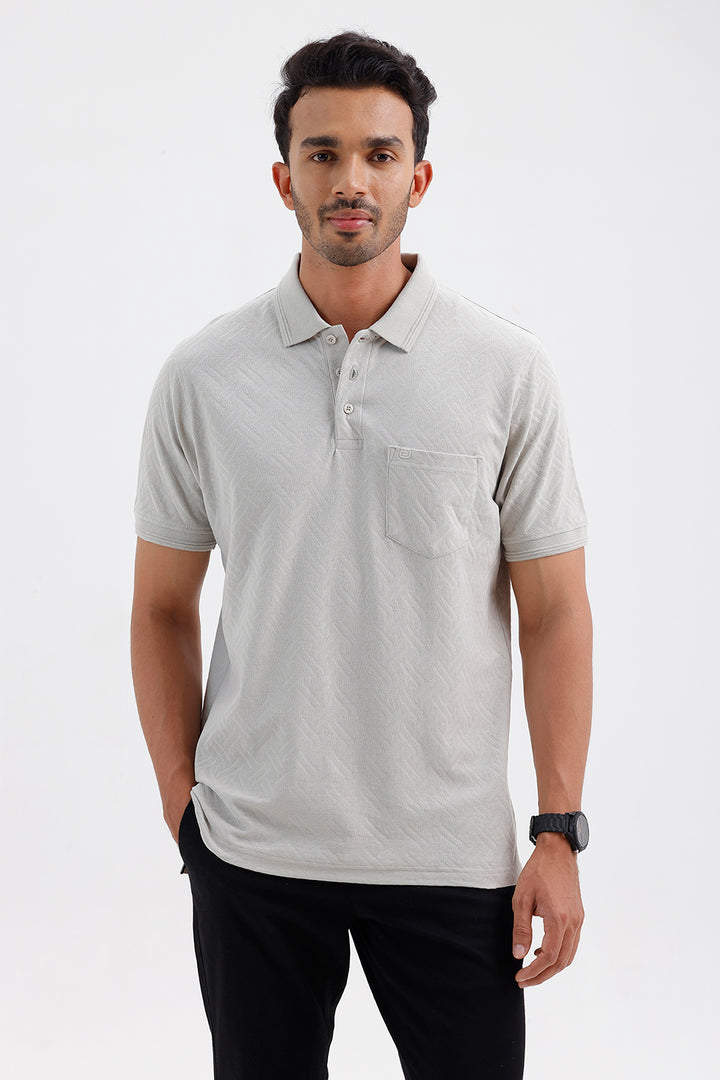 Men's Sage Mist Gray Clark Polo T-Shirt
