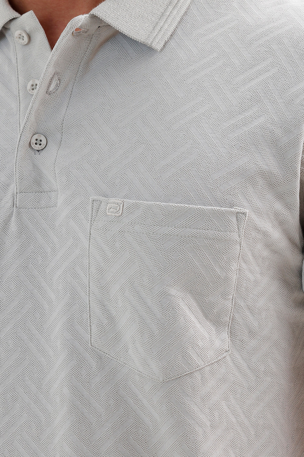 Sage Mist Gray Polo T-Shirt for Men by Clark Polo