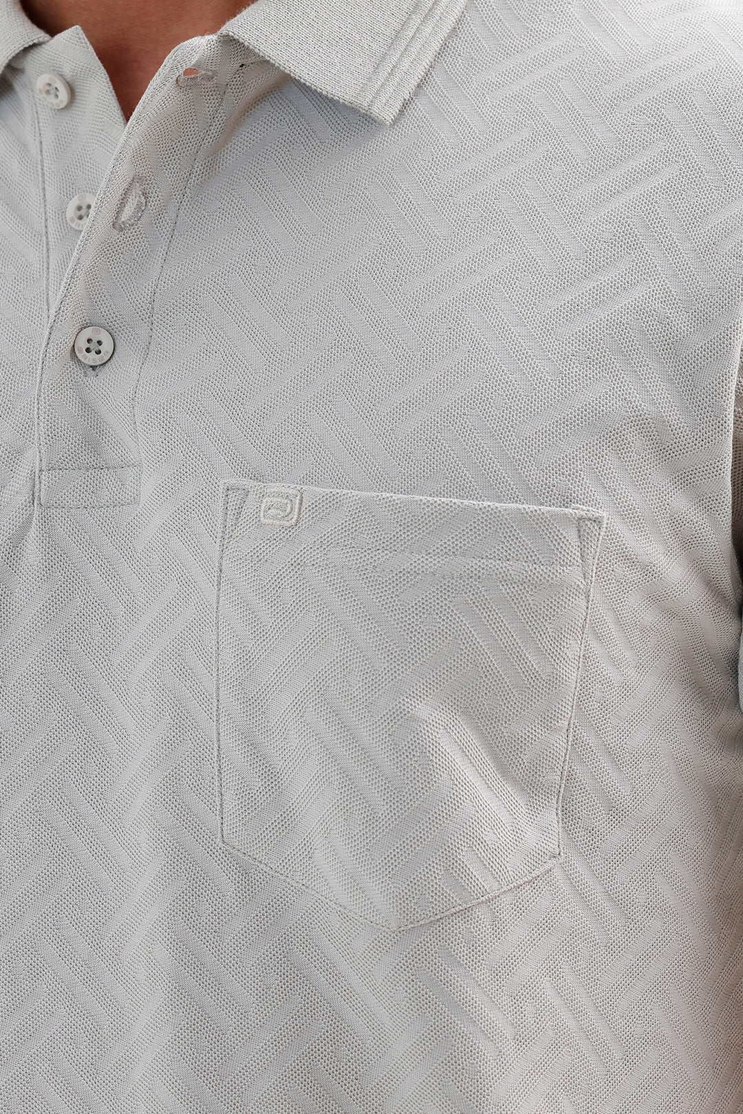 Sage Mist Gray Polo T-Shirt for Men by Clark Polo