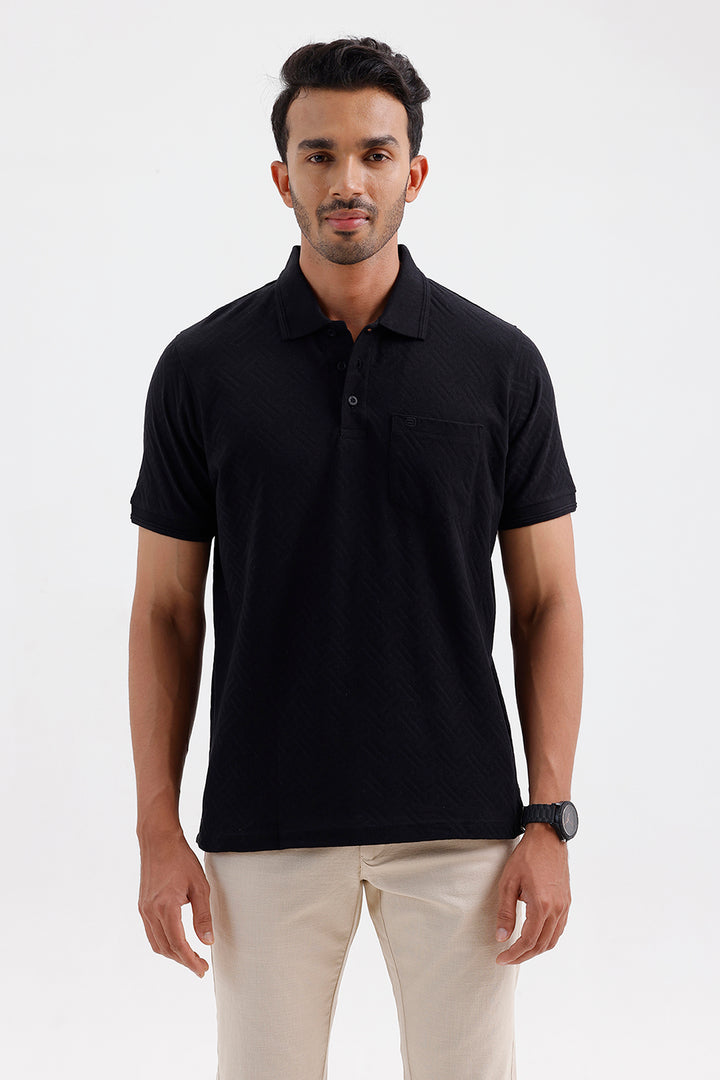 Men's Shadow Black Clark Polo T-Shirt