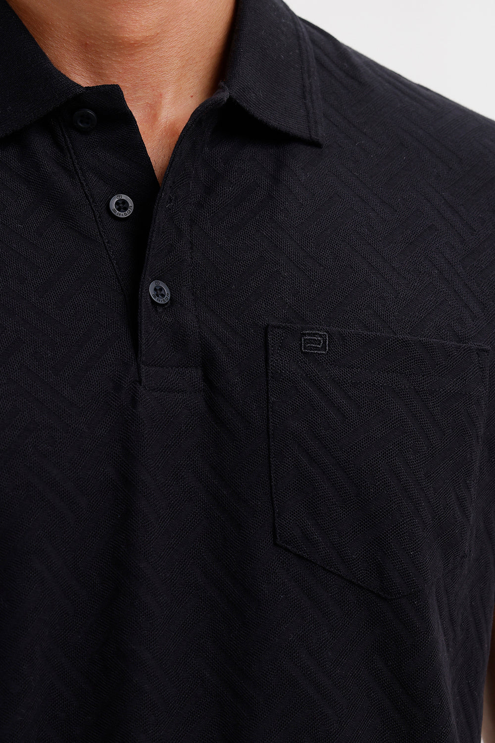 Shadow Black Polo T-Shirt for Men by Clark Polo