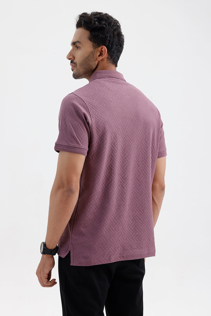 Men's Solid Mulberry Mist Clark Polo T-Shirt