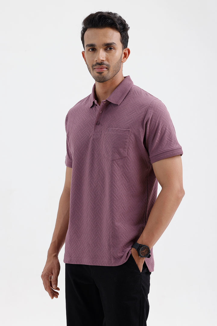 Stylish Mulberry Mist Clark Polo Men's T-Shirt