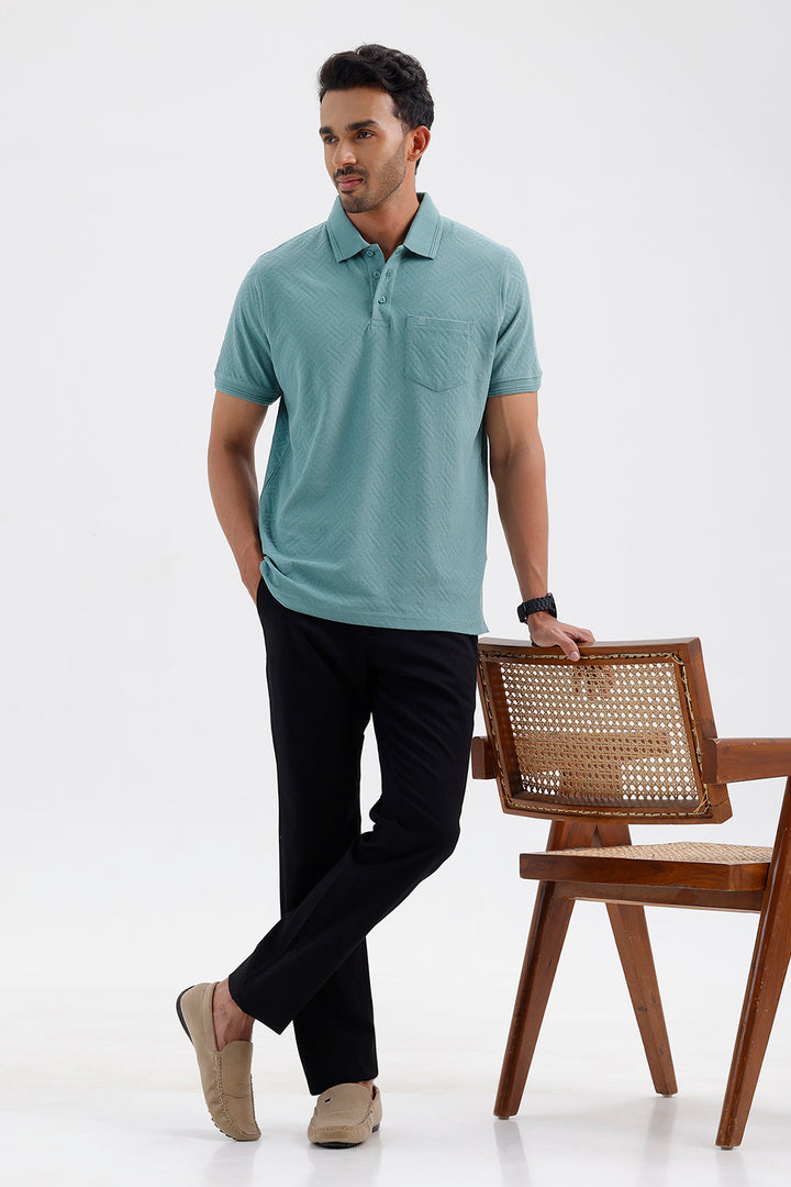 Clark Polo Men's Frosted Mint Cotton T-Shirt