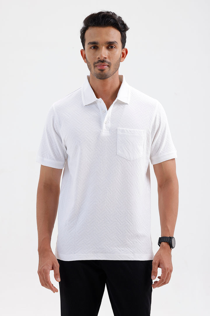 Men's Cloud White Clark Polo T-Shirt