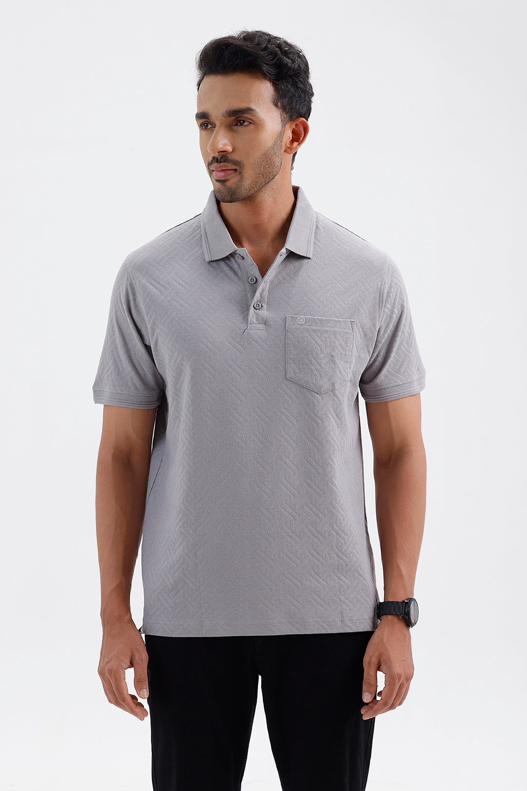 Clark Polo Platinum Gray T-Shirt for Men by Ariser