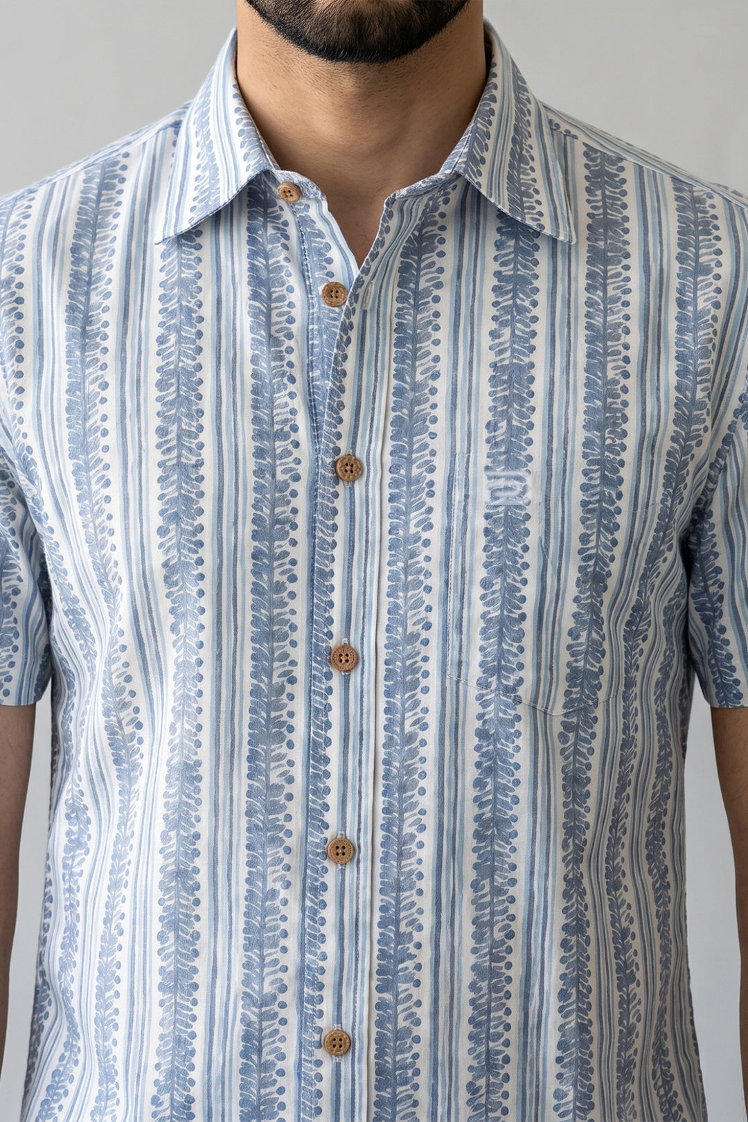 Congo + Basic Chino - Light Blue Shirt With Basil Green Trouser Combo For Men | Ariser