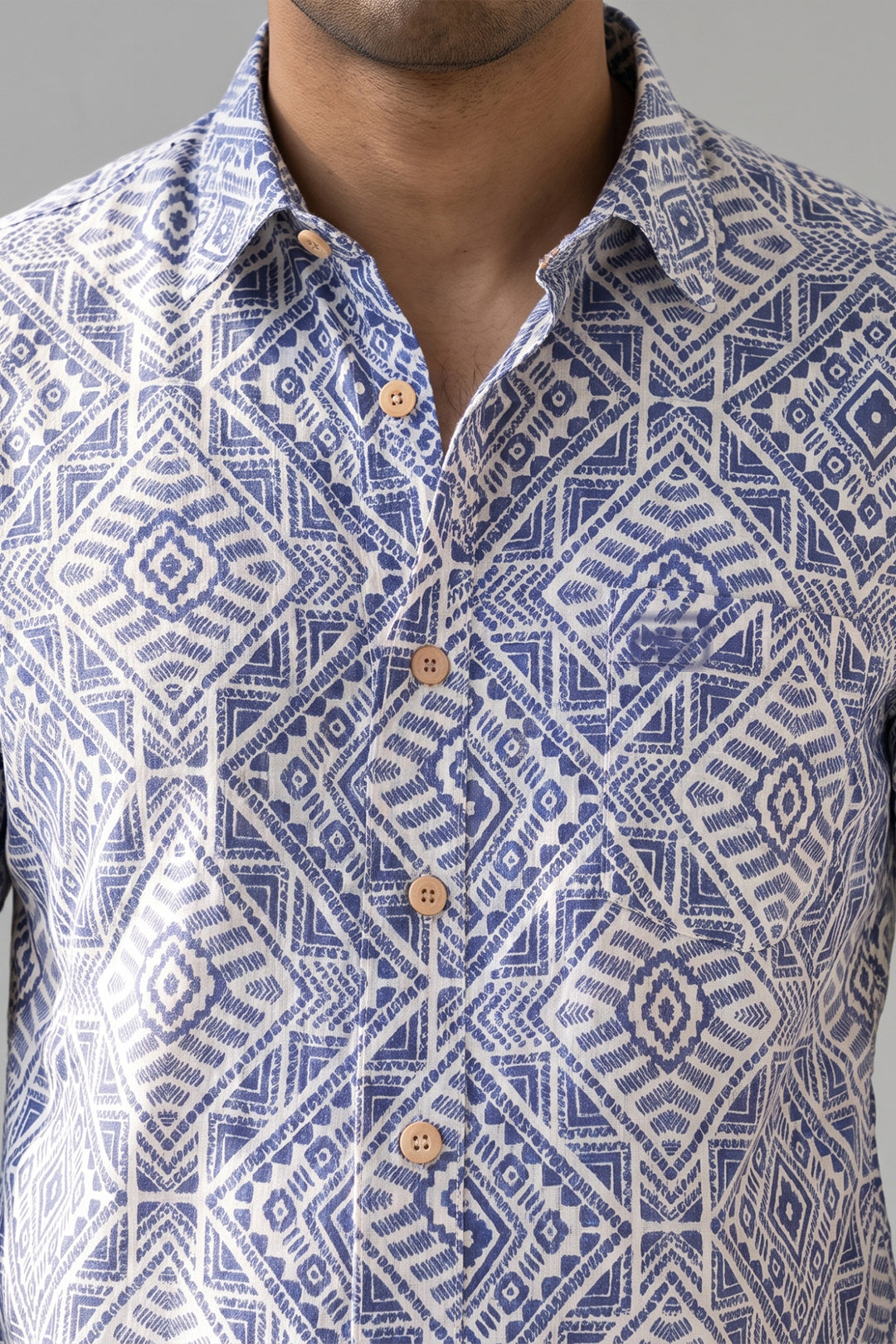 Congo + Basic Chino - Indigo Blue Shirt With Deep Army Green Trouser Combo For Men | Ariser