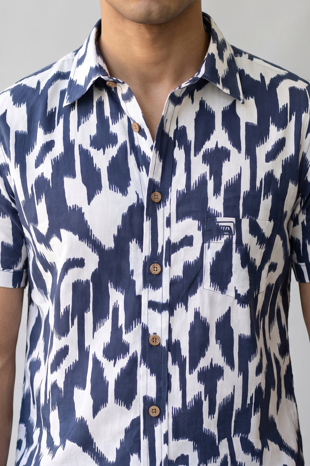 Congo + Basic Chino - Navy Blue Shirt With White Trouser Combo For Men | Ariser