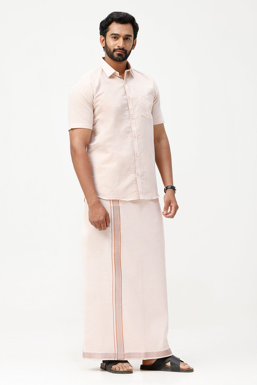 Vaibhav Prime ethnic wear set with assorted border