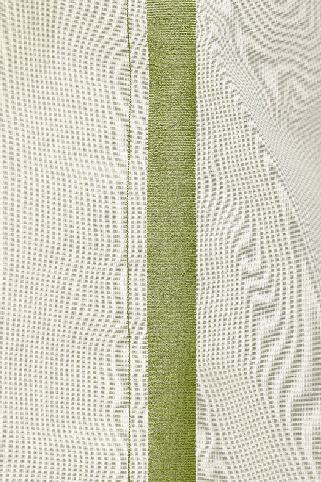 Vaibhav - Moss Green Shirt and Jari Single Dhoti Tissue Set 2 In 1 For Men | Uathayam