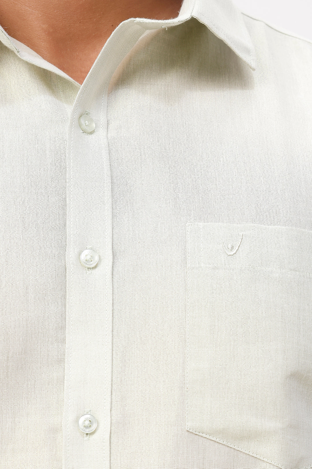 Vaibhav - Moss Green Shirt and Jari Single Dhoti Tissue Set 2 In 1 For Men | Uathayam