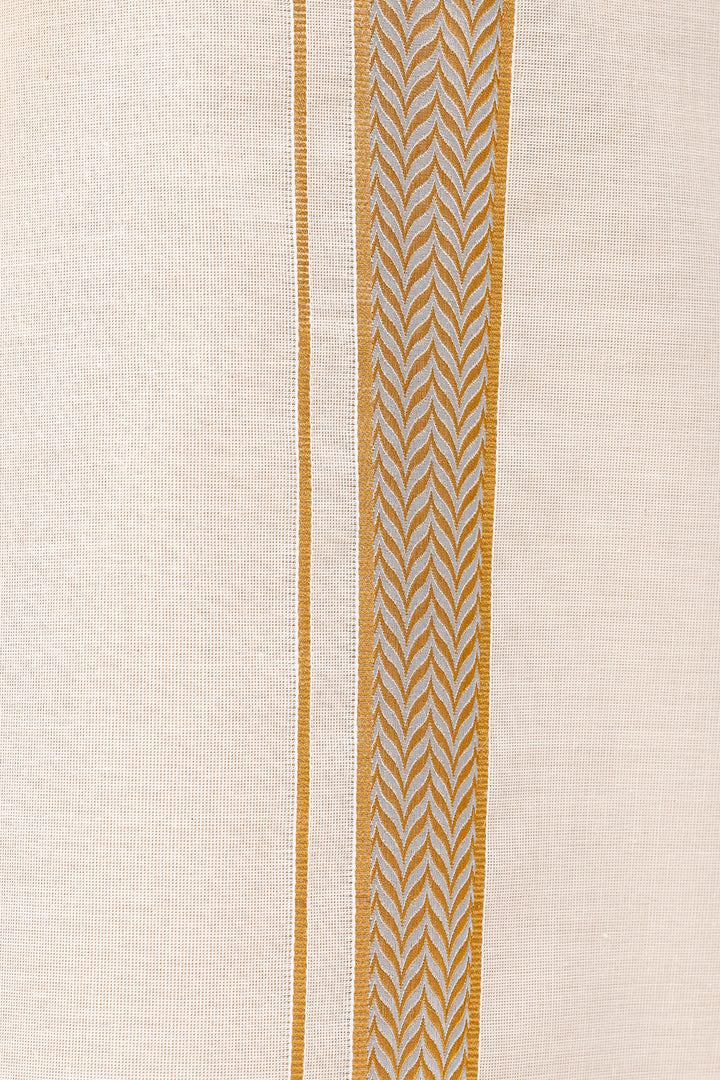 Men’s traditional gold shirt with tissue dhoti