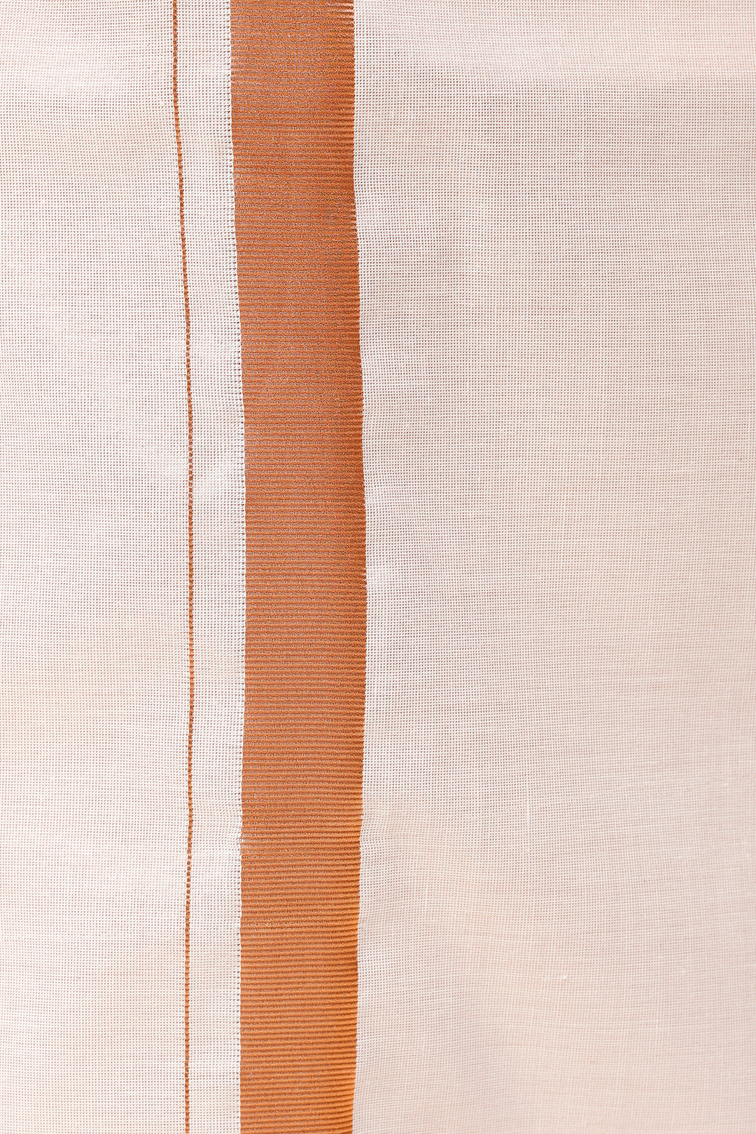 Vaibhav - Copper Orange Shirt and Jari Single Dhoti Tissue Set 2 In 1 For Men | Uathayam