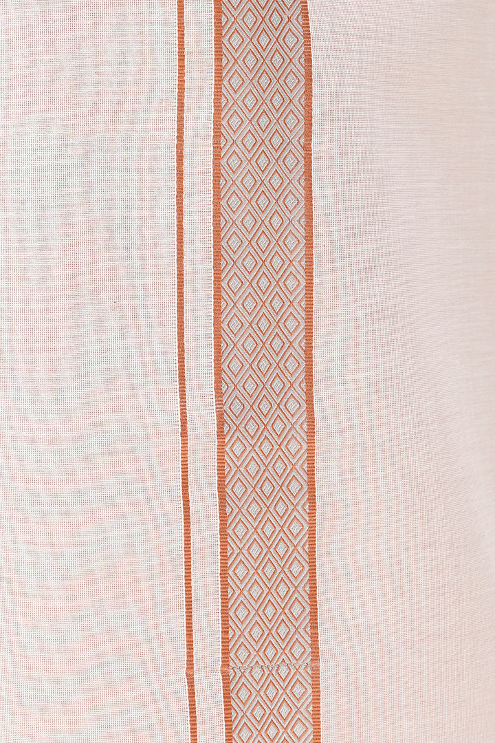 Elegant 2 in 1 copper shirt and dhoti ethnic outfit