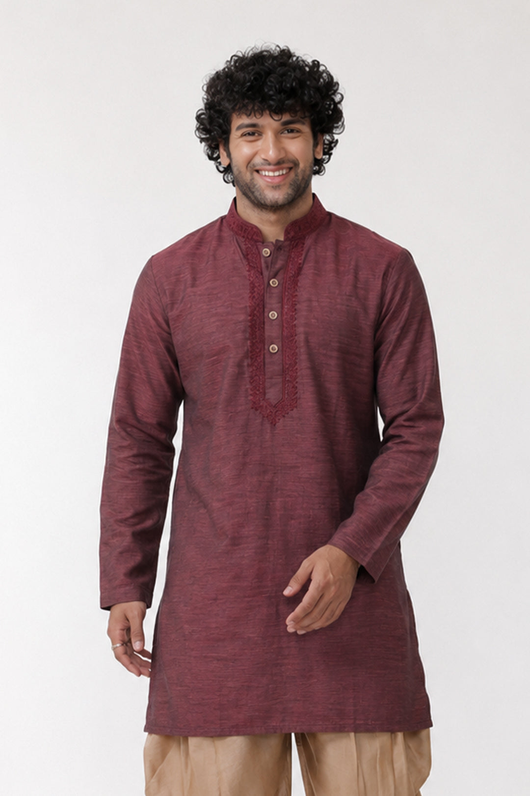 Red Long Kurta For Mens