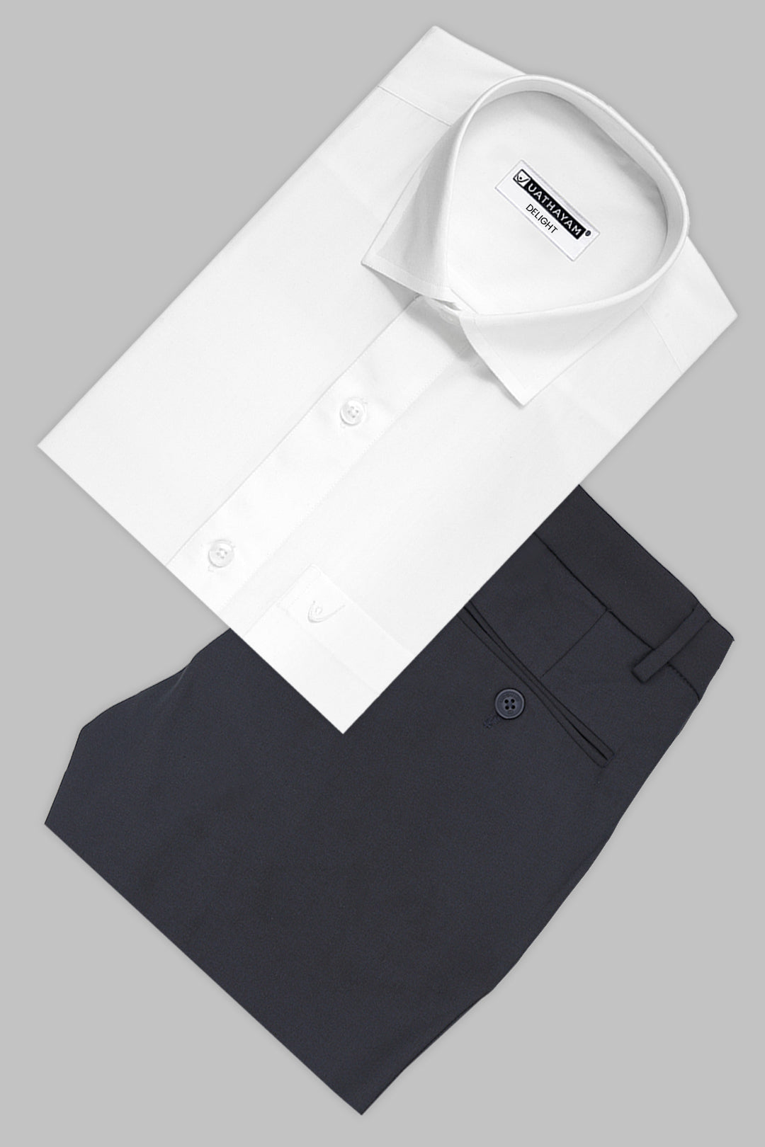 Uathayam Delight and Executive Charcoal Gray Formal Wear Combo