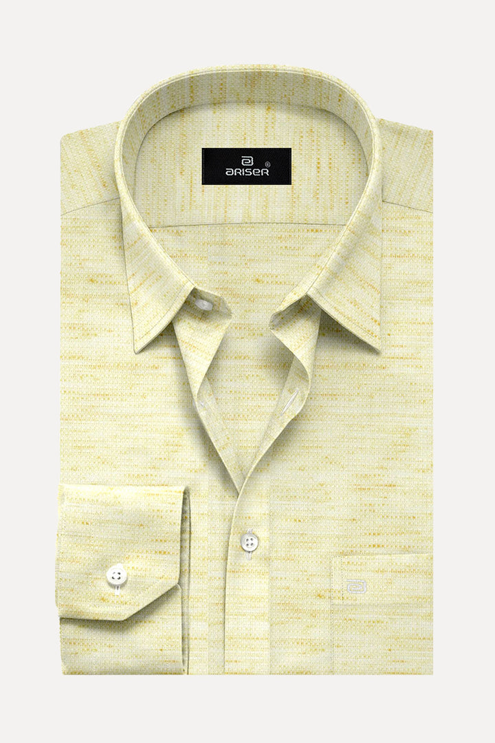 Kashmir - Light Yellow Formal Shirts for Men | Ariser