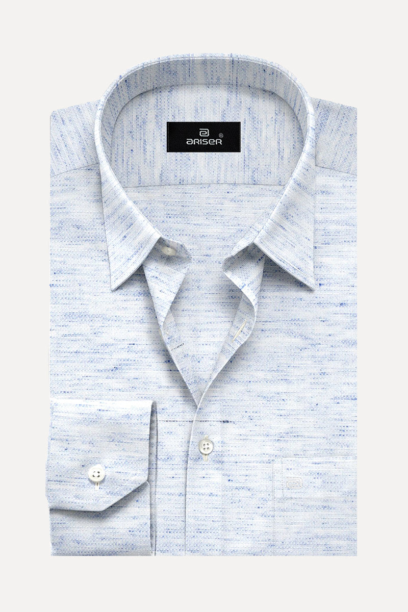 Ariser Kashmir Light Blue Color Cotton Solid Slim Fit Formal Shirt For Men