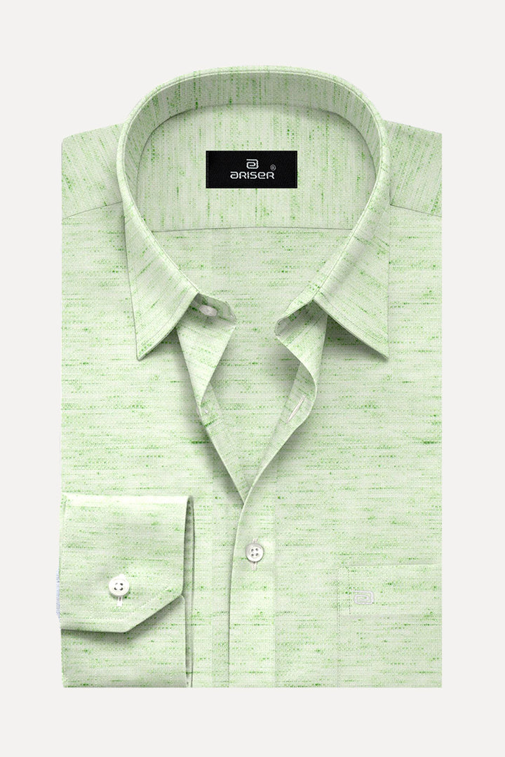 Kashmir - Light Green Formal Shirts for Men | Ariser