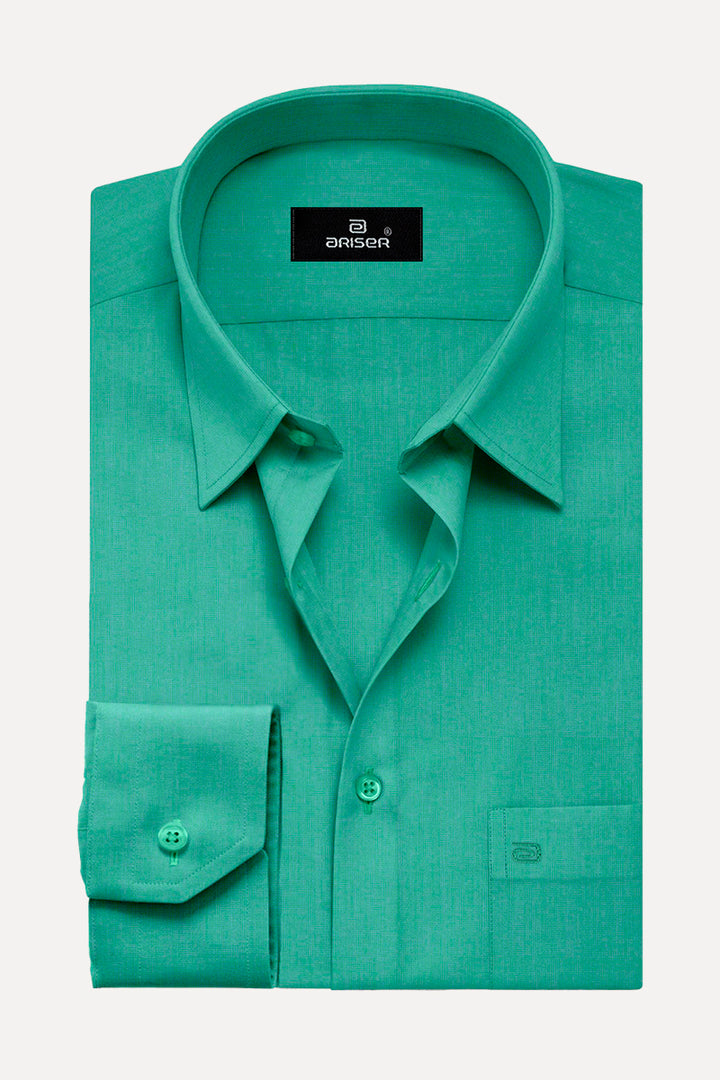 ARISER Luxor Solid Cotton Smart Fit Full Sleeve Shirt for Men - LX70004