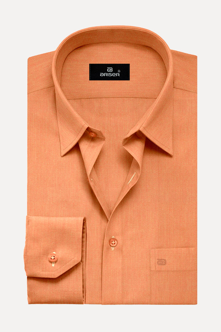 ARISER Luxor Solid Cotton Smart Fit Full Sleeve Shirt for Men - LX70011