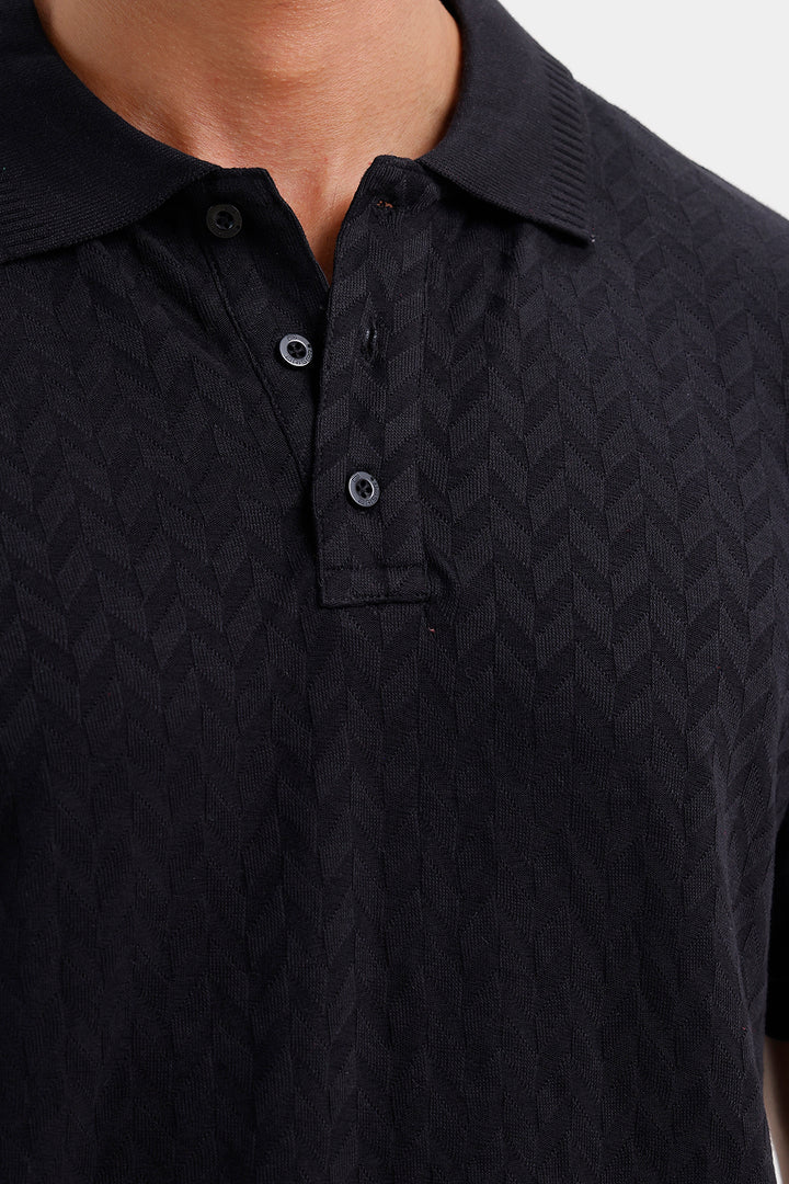 Raven Black Polo T-Shirt for Men by Fashion Polo