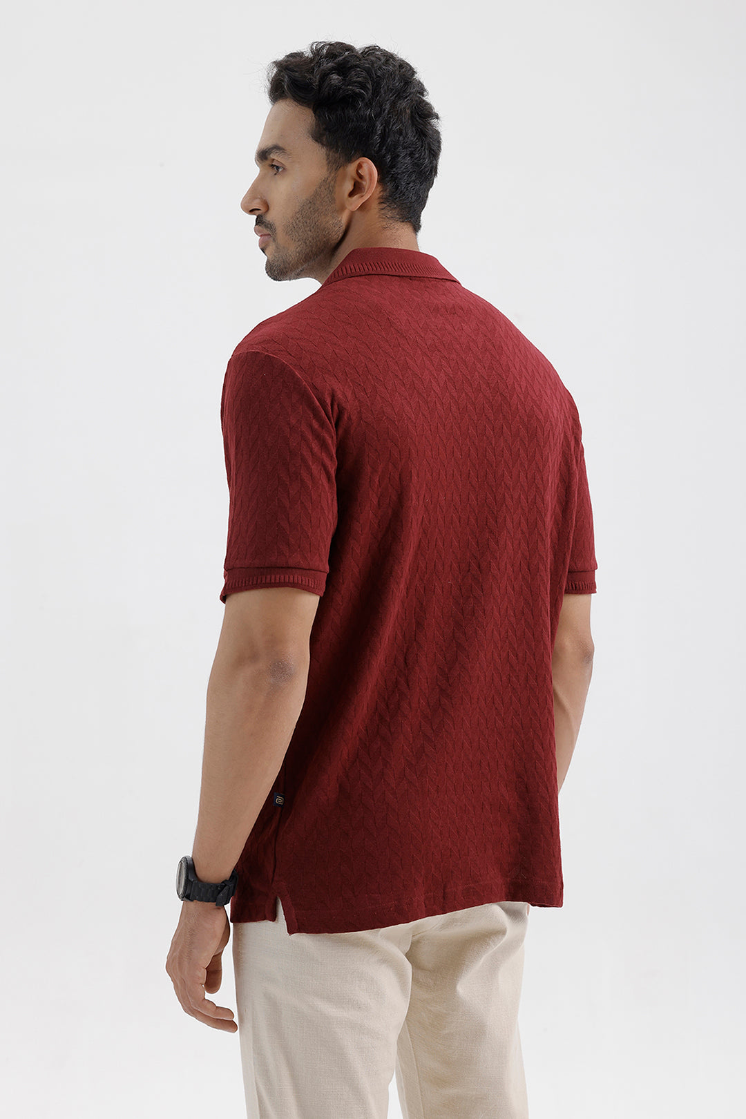 Stylish Royal Maroon Fashion Polo Men's T-Shirt
