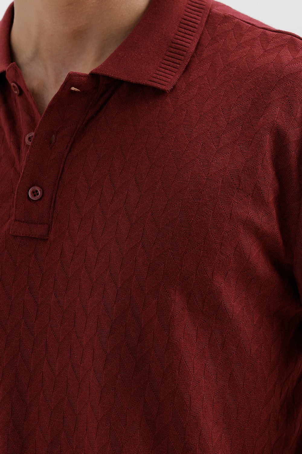 Men's Royal Maroon Fashion Polo T-Shirt