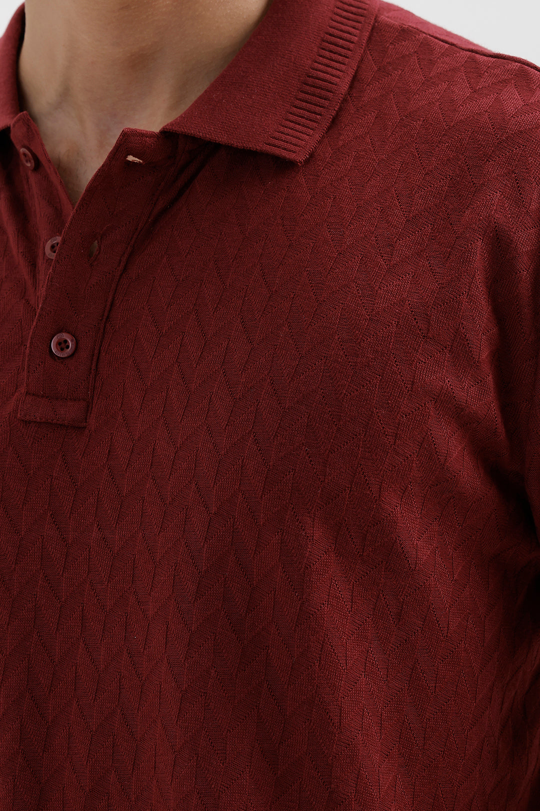 Men's Royal Maroon Fashion Polo T-Shirt