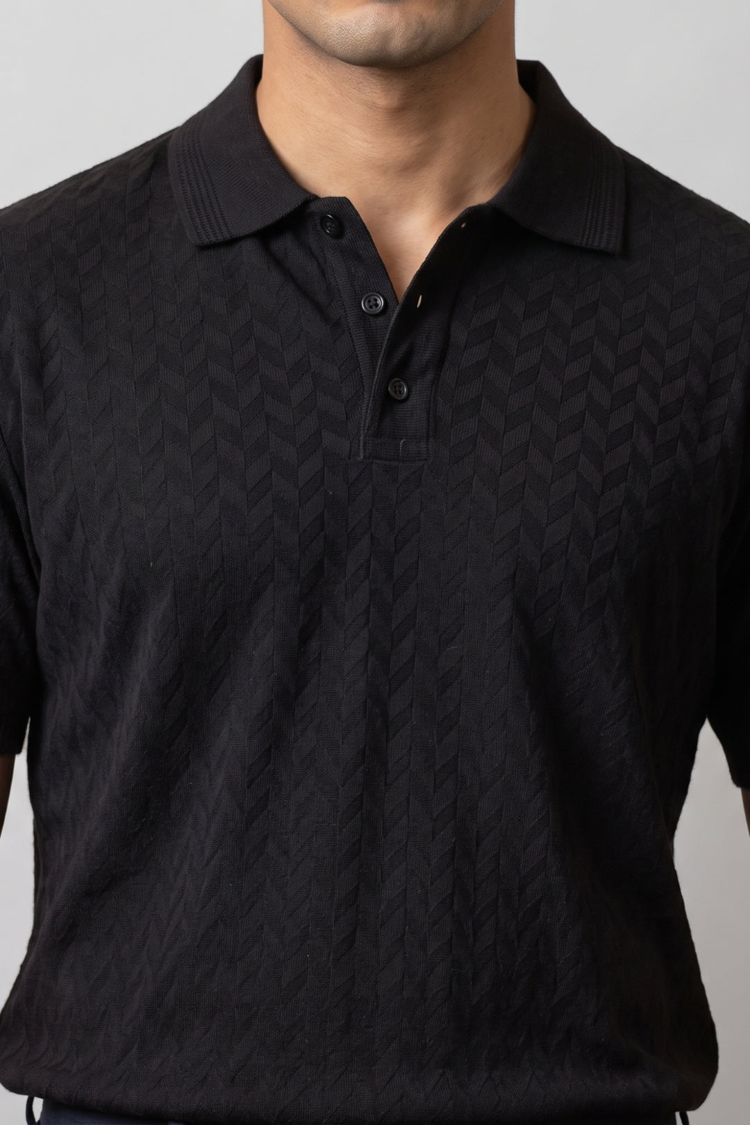Black Polo T- Shirt 