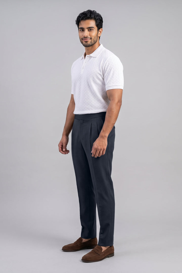 Men's Pure White Fashion Polo