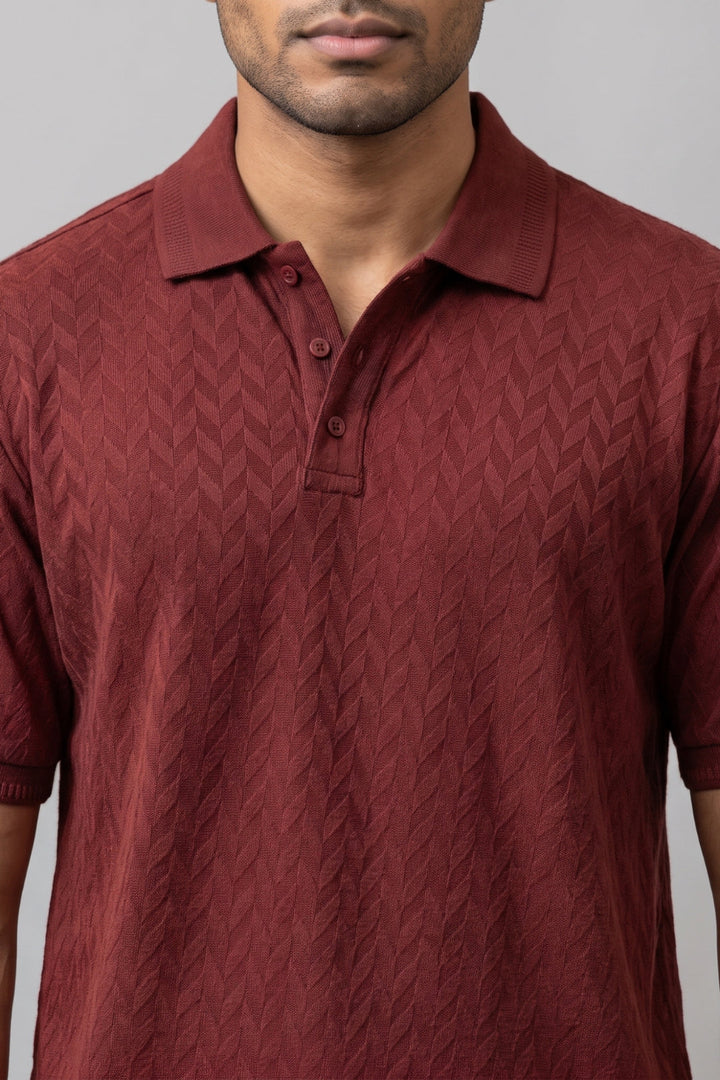 Ariser Royal Maroon Polo T-shirt   