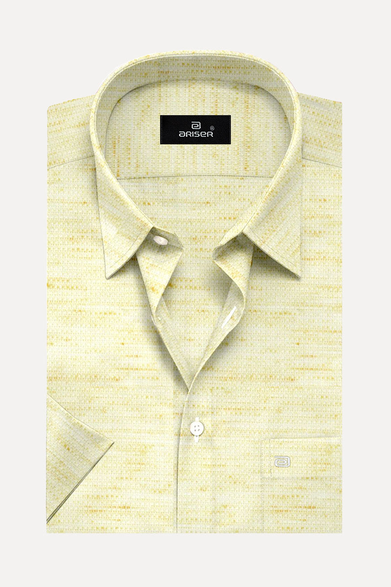 Kashmir - Light Yellow Formal Shirts for Men | Ariser