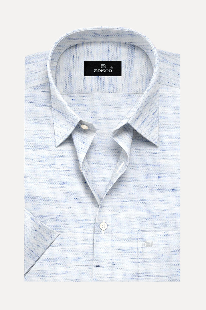 Ariser Kashmir Light Blue Color Cotton Solid Slim Fit Formal Shirt For Men
