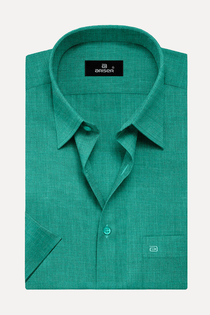 Davos - Dark Green Formal Shirts for Men | Ariser