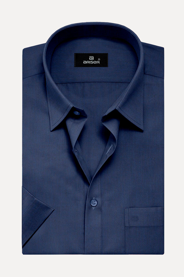ARISER Luxor Solid Cotton Smart Fit Half Sleeve Shirt for Men - LX70001