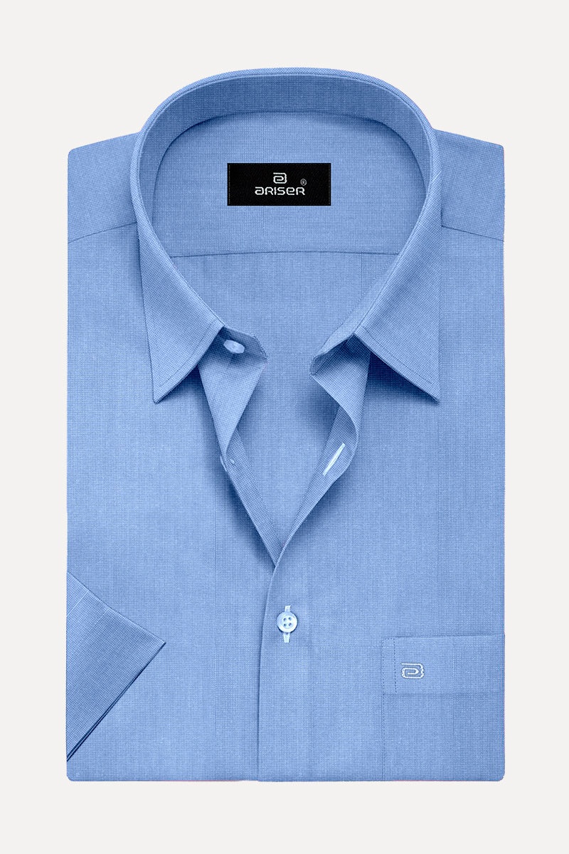ARISER Luxor Solid Cotton Smart Fit Half Sleeve Shirt for Men - LX70010