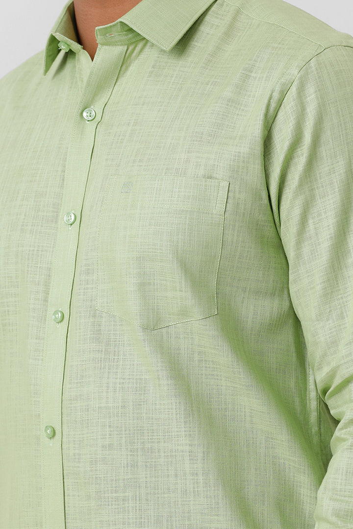 Pale Green Shirt With Midnight Blue Trouser Combo