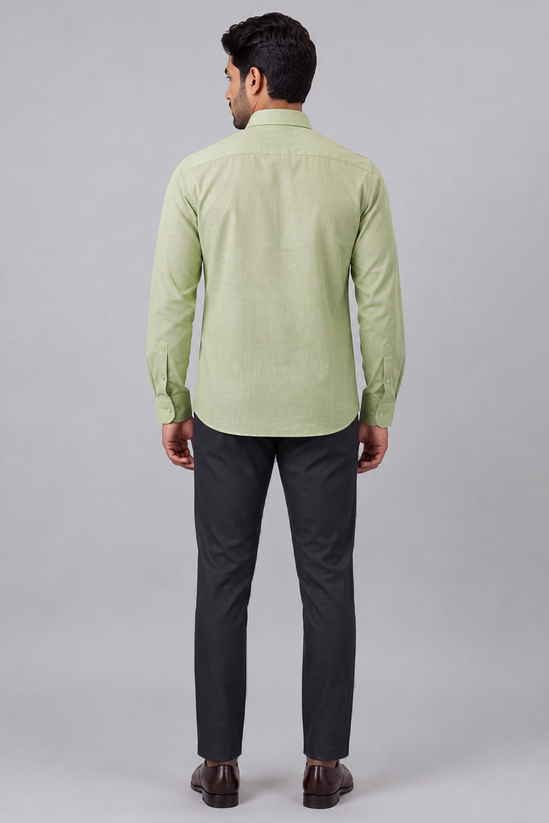 Pale Green Shirt With Midnight Blue Trouser Combo