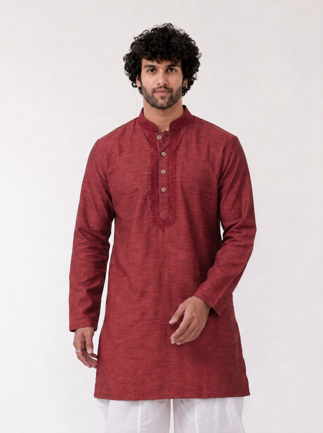 Red Long Kurta For Mens 