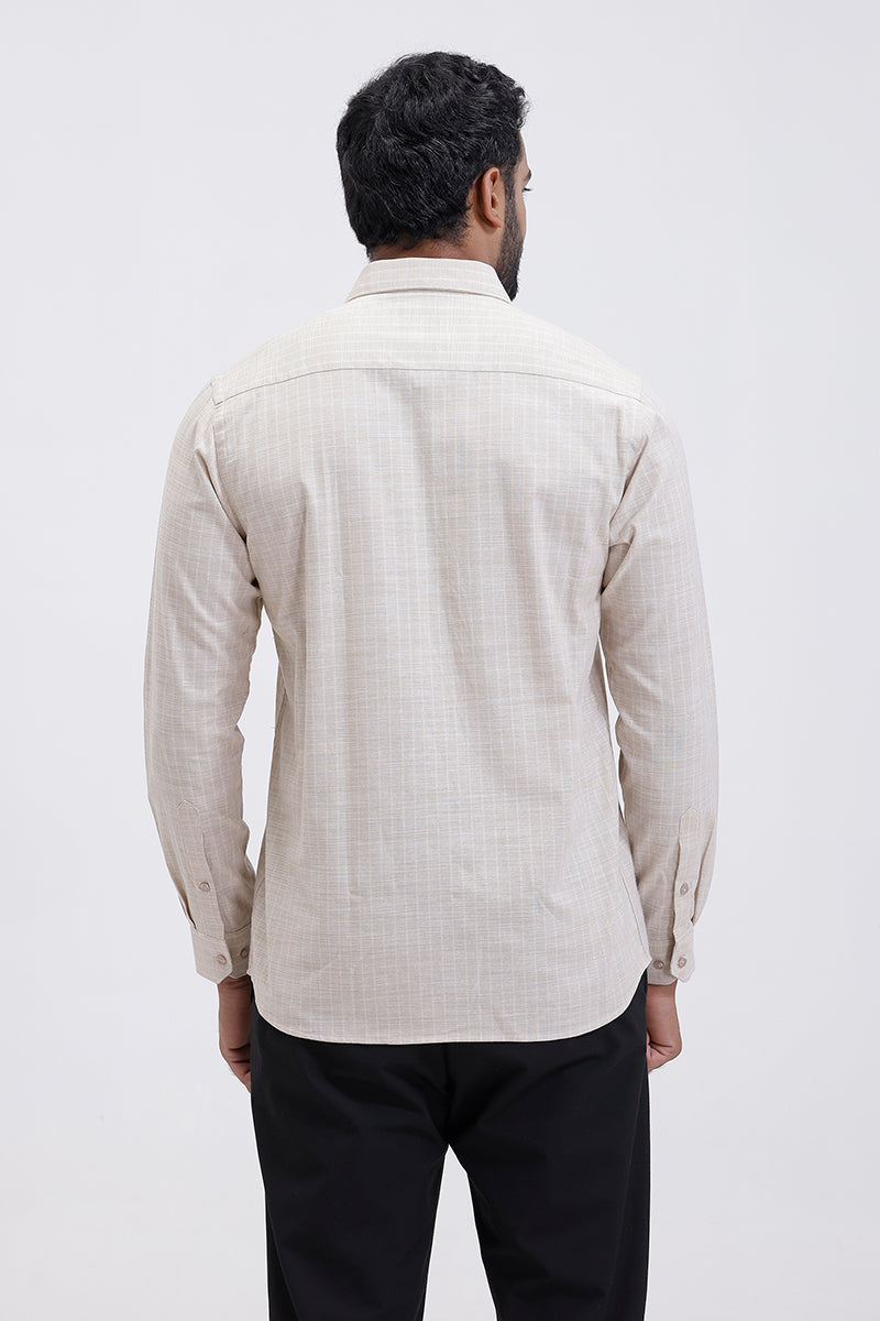 sand color casual shirt for men ariser