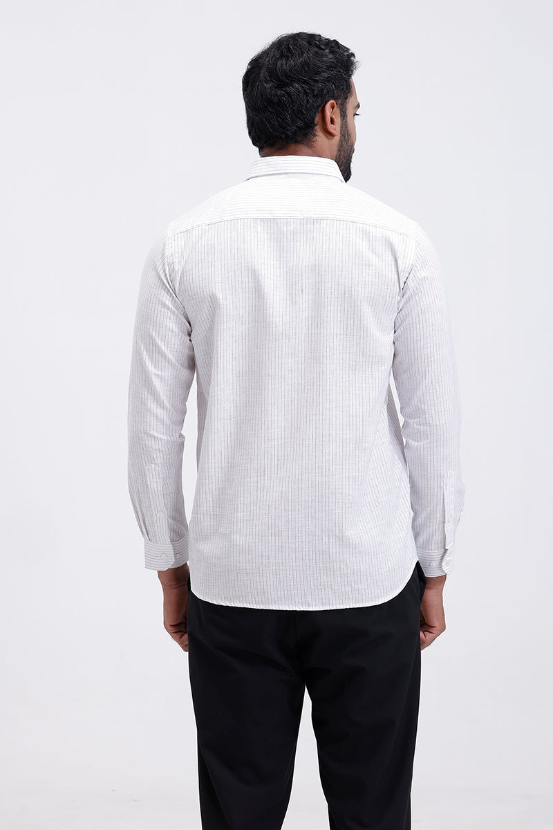 jeta men casual shirt classic white color