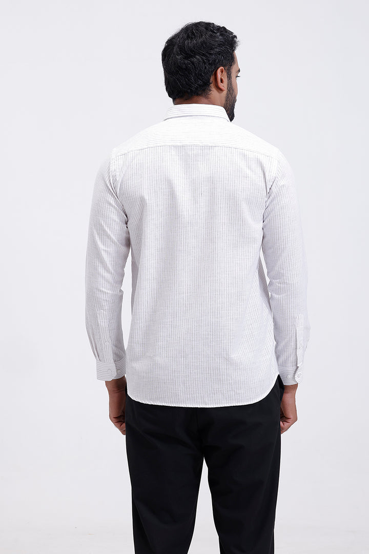 jeta men casual shirt classic white color