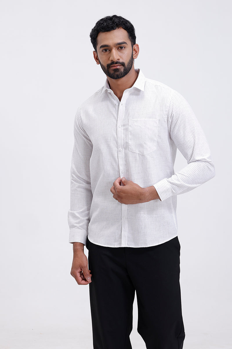 jeta classic white casual shirt for men ariser